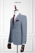 392 Bộ Vest Nam Xám Ghi Nhạt Sọc Ẩn #2